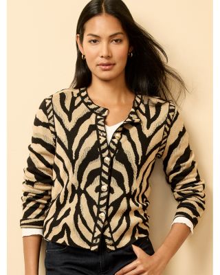 Animal Jacquard Cardigan