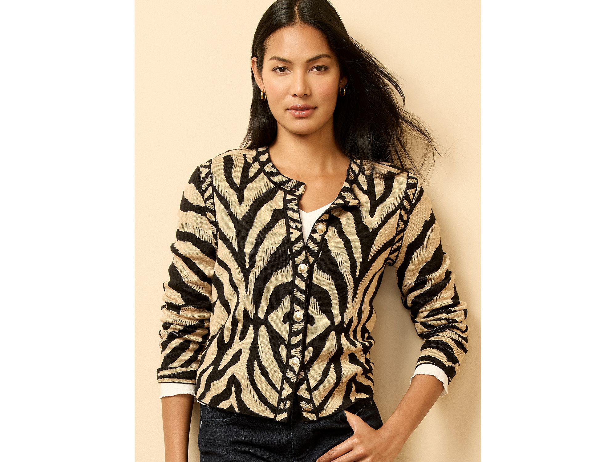 Animal Jacquard Cardigan — Image 6