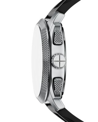 Machine Chronograph Black Silicone Watch, 44mm