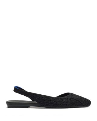 Rothys The Almond Slingback Flats In Black