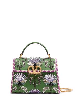 Vsling Mini Jewel VLogo Embroidered Convertible Top Handle Bag