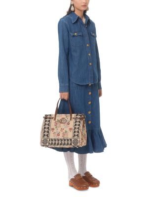 Antibes Medium VLogo Convertible Shopping Tote Bag