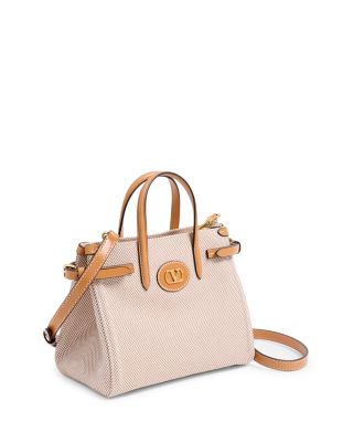 Antibes Small VLogo Canvas Shopping Convertible Tote Bag