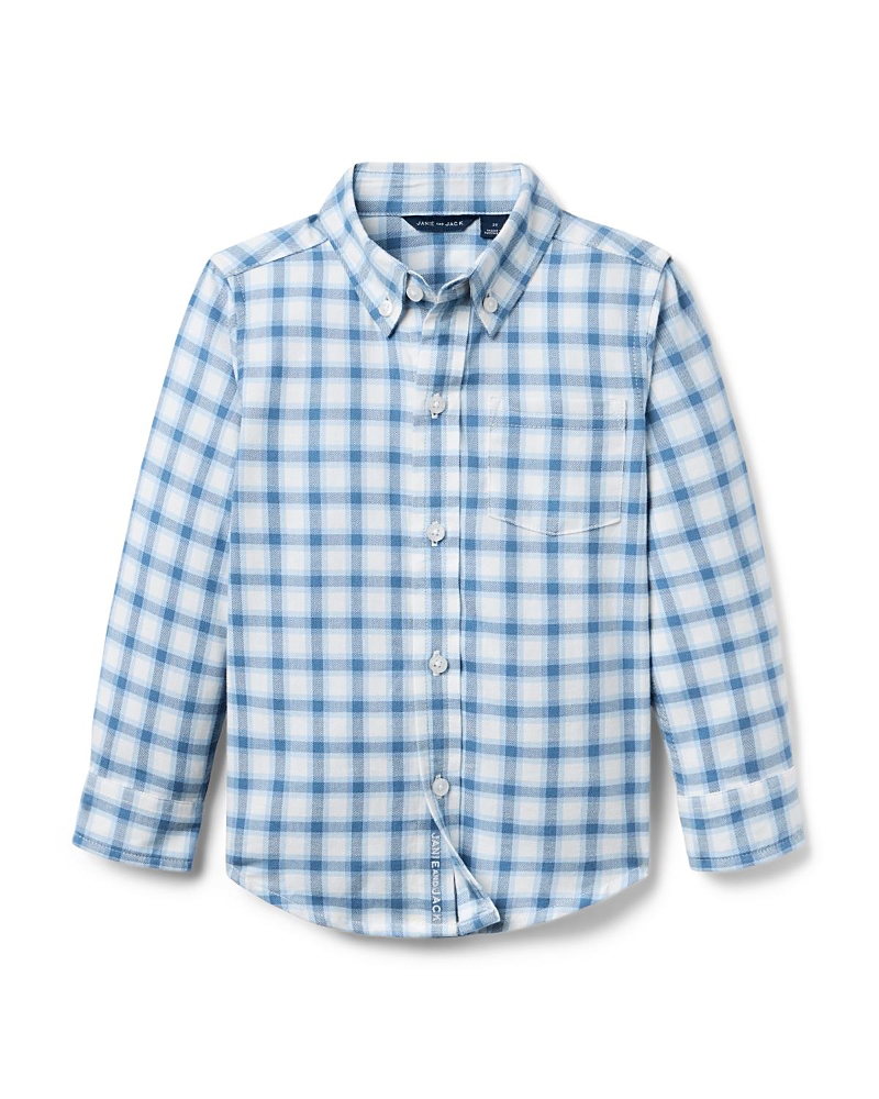 Janie and Jack Boys' Plaid Flannel Shirt - Little Kid, Big Kid