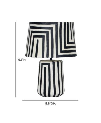  Minori Striped Papier Mache Table Lamp