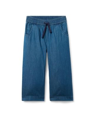  Unisex Chambray Wide Leg Pull-On Pant