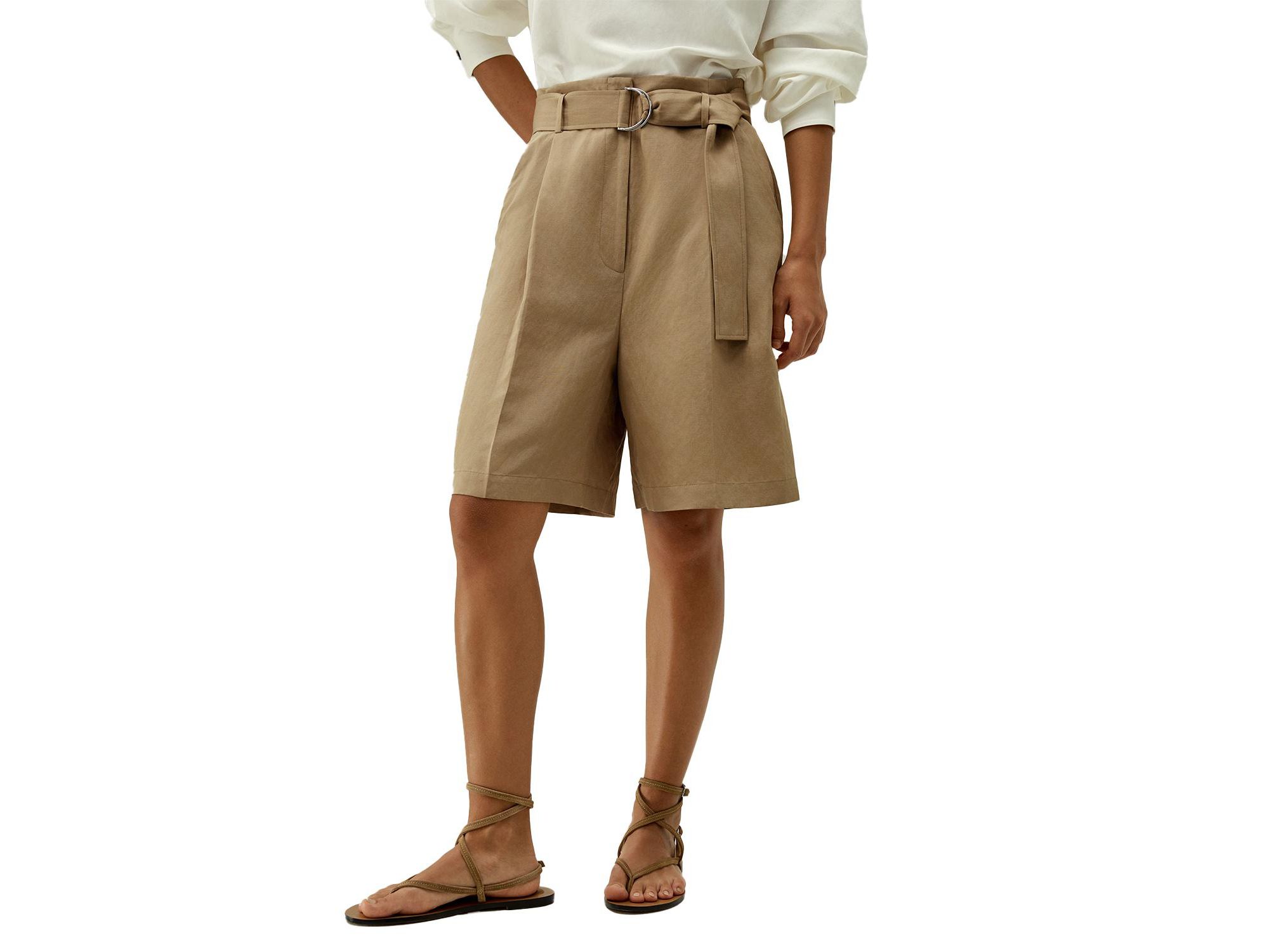 Women's Chic Silk-Linen Blend Bermuda Shorts — Image 5