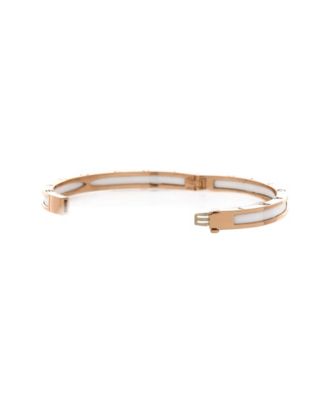  5.5mm B.Zero1 Hinged Bangle Bracelet 18K Rose Gold and Ceramic