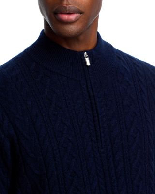 Crescent Ridge Cable Knit Quarter Zip Sweater