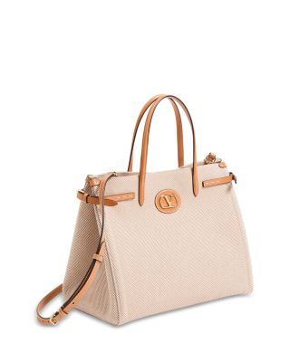 Antibes Medium VLogo Canvas Shopping Convertible Tote Bag