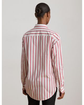 Relaxed Fit Striped Cotton Shirt
