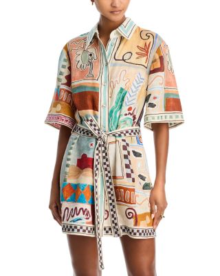 Michelle Mini Linen Dress