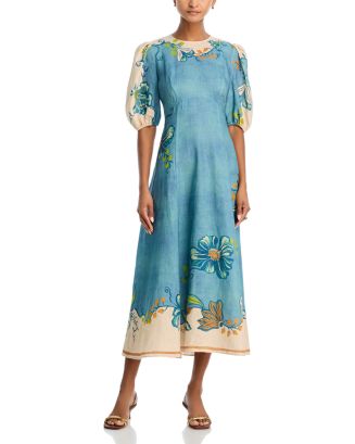 chinese dress ladies ALEMAIS~ Hazel embroidered midi dress main image 0