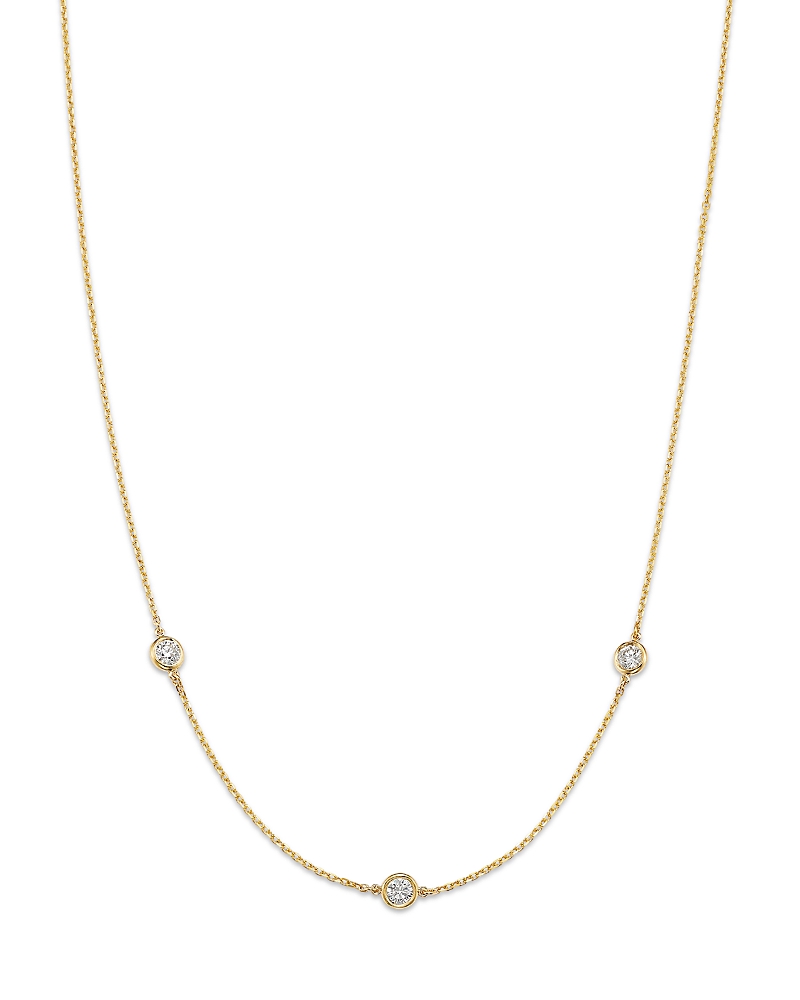 Bloomingdale's Fine Collection Diamond Bezel Station Collar Necklace In 14k Gold, 0.50 Tcw In Gold