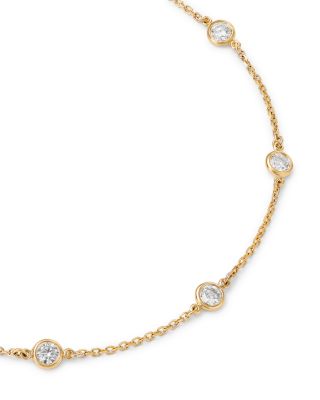 Diamond Bezel Station Bracelet in 14K Gold, 0.5 tcw