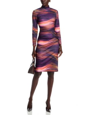 Mock Neck Jersey Dress