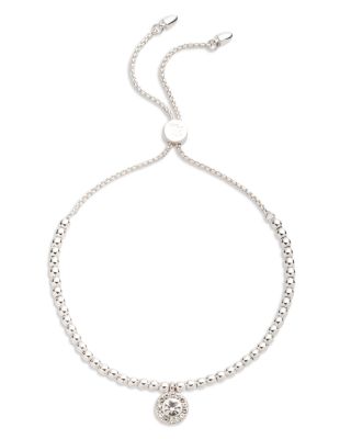 Crystal Charm Beaded Slider Bracelet