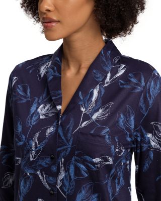 Loungy Nights Printed Long Sleeve Nightgown