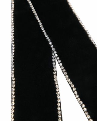 Rhinestone Velvet Bow Hair Barrette