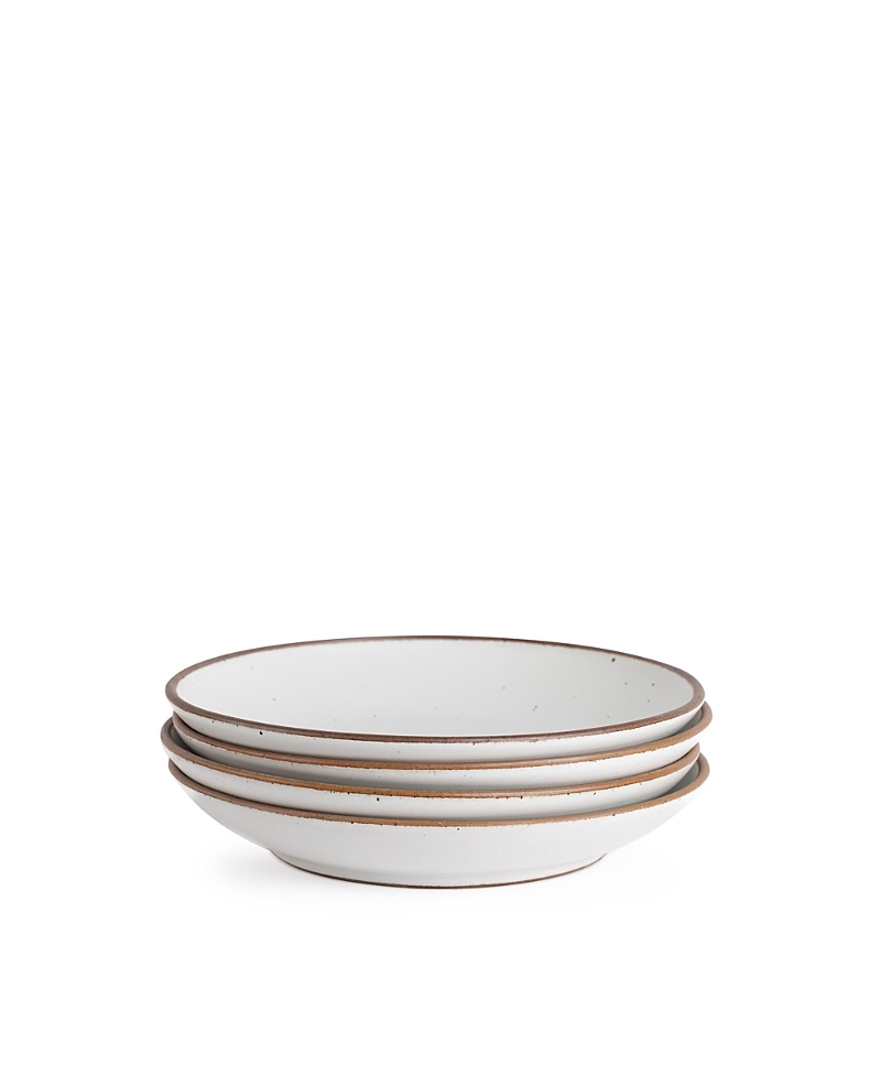 East Fork Pottery East Fork Coupe Plates, Set Of 4 In White