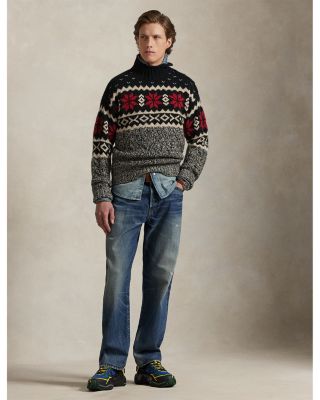 Snowflake Cable Knit Wool Blend Sweater