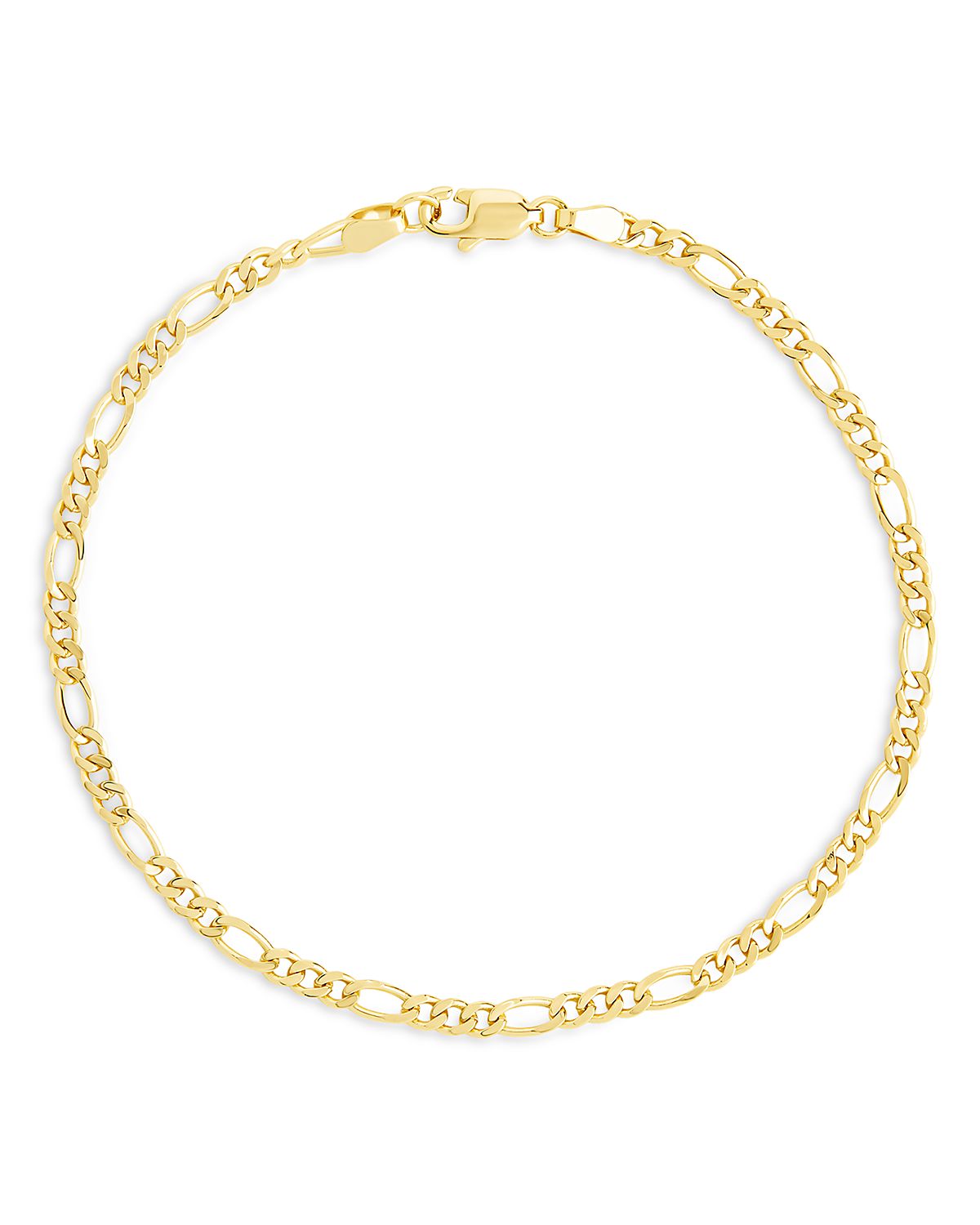 Sterling Forever Figaro Chain Bracelet