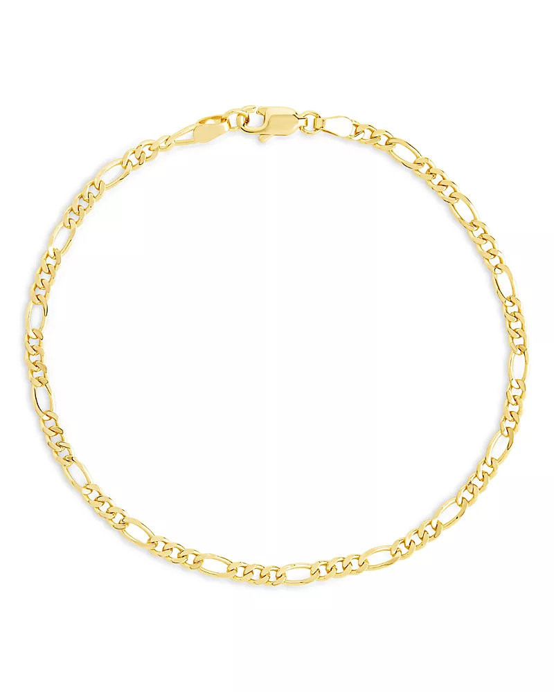 Sterling Forever Figaro Chain Bracelet
