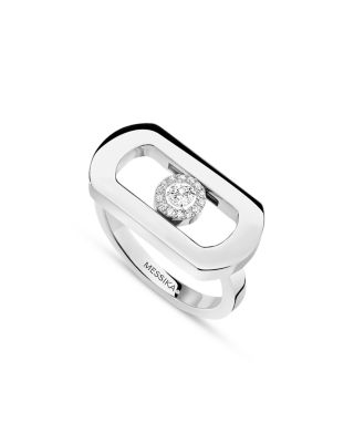 18K Gold So Move Diamond Oval Signet Ring