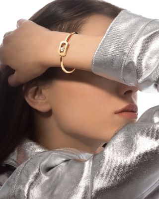 18K Yellow Gold So Move Diamond Oval Bangle Bracelet