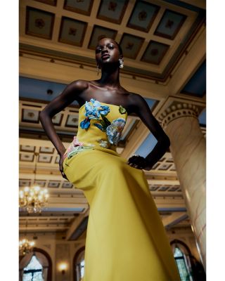 Rayna Strapless Appliqu&amp;eacute; Dress