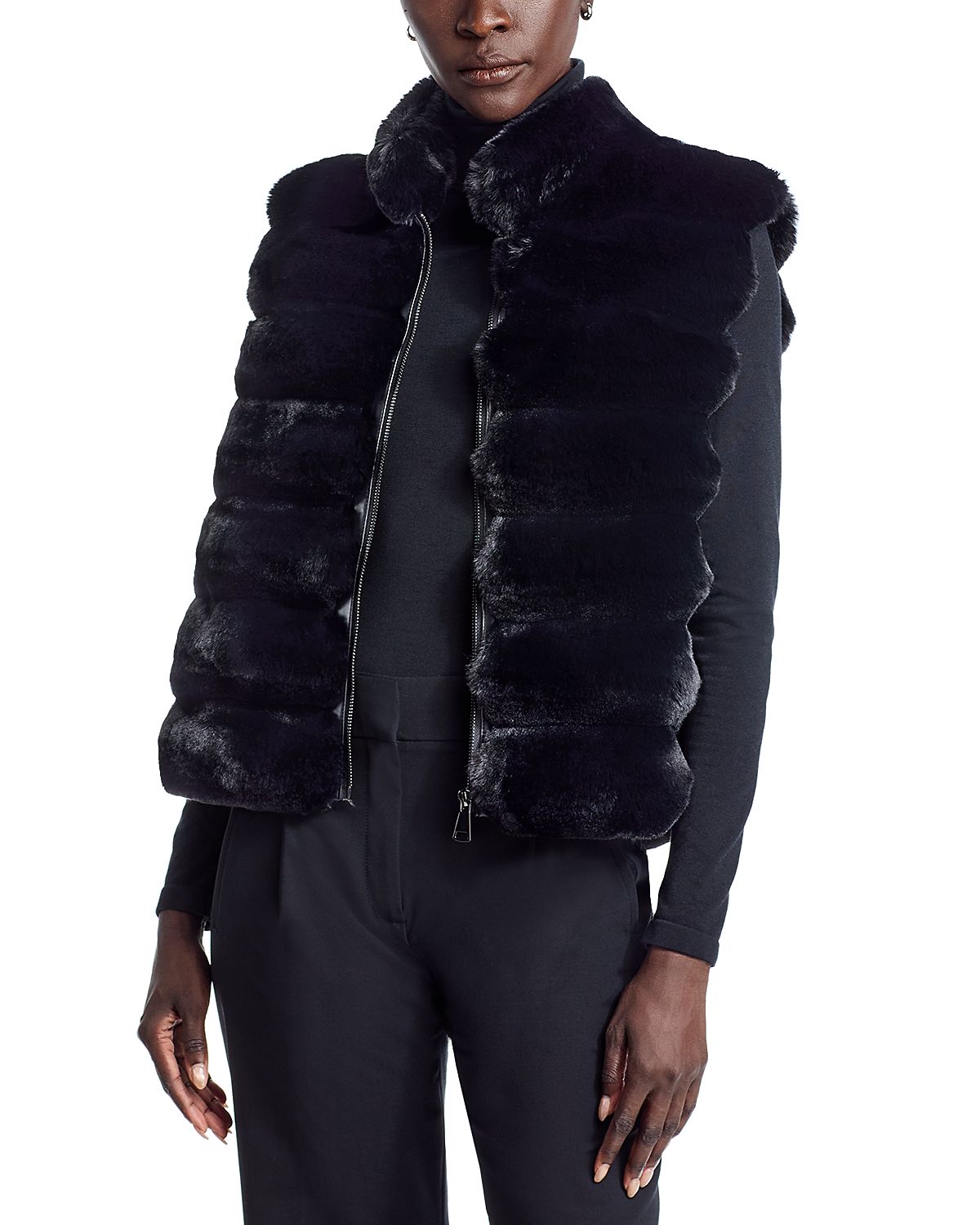 Adrienne Landau The Faux Chinchilla Vest