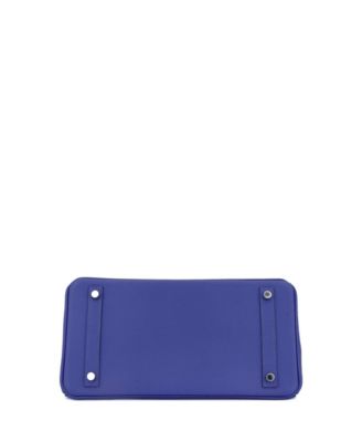 Birkin 30 Handbag Blue Epsom with Palladium Hardware