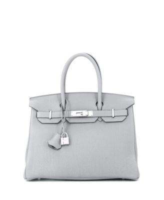  Birkin 30 Handbag Grey Togo with Palladium Hardware