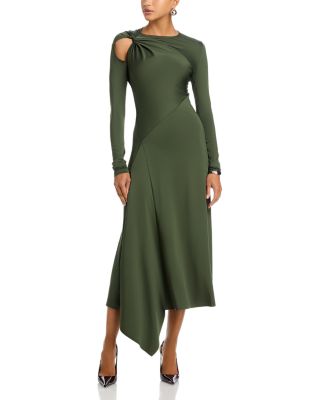 Cutout Twist Front Midi Dress
