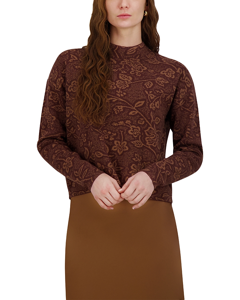 Point Drop Shoulder Sweater In Brown