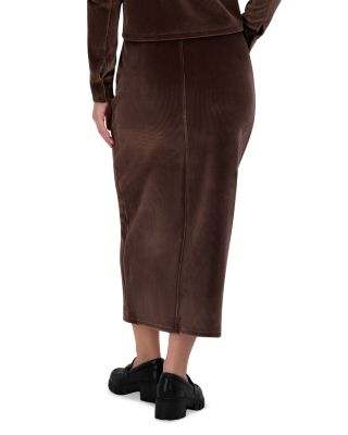 Rib Knit Velour Skirt 