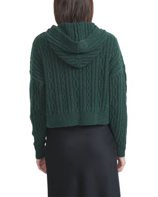 Brushed Cable Knit Hoodie 