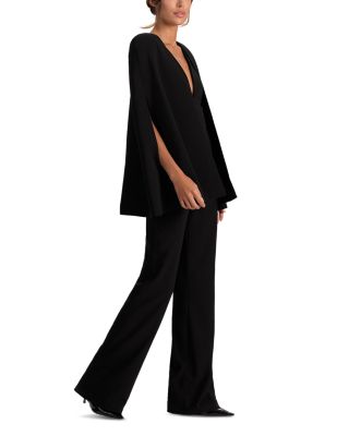 Nova Deep V Neck Cape Jumpsuit