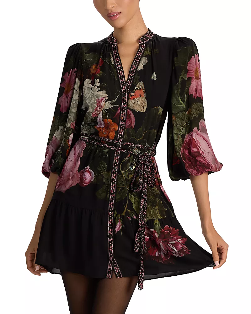 Alice and Olivia Antonette Button Front Dress