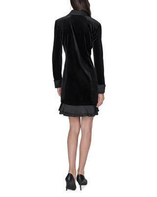 Stretch Velvet Blazer Dress