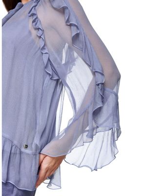 Boho-Style Flounce Blouse