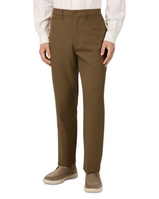 Straight Fit Wool Blend Trousers