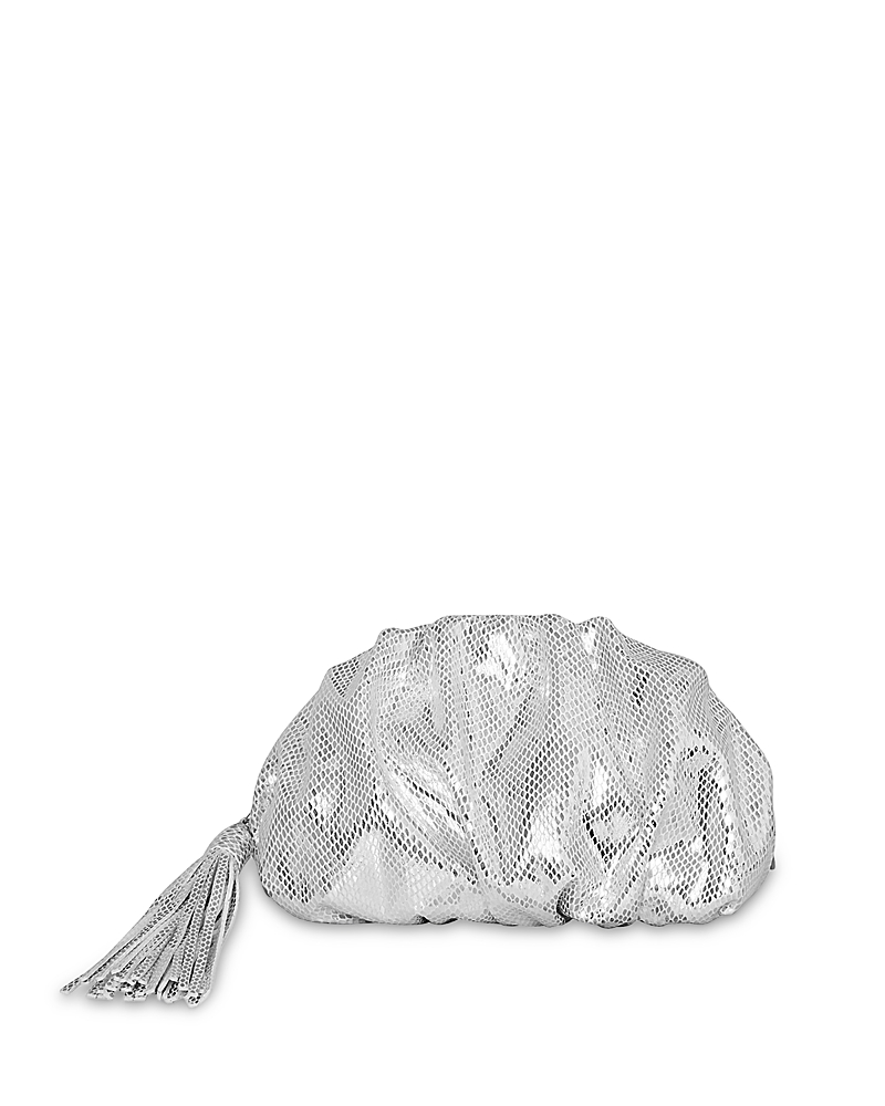 Rebecca Minkoff Small Ruched Metallic Clutch In Pattern