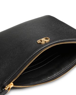 Medium VLogo Flat Leather Pouch 