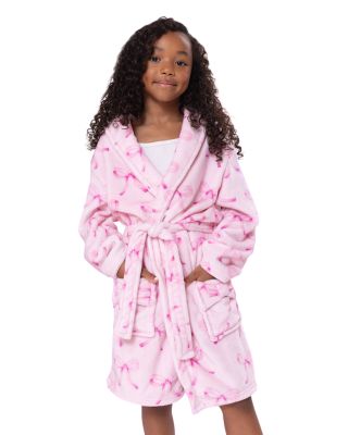 Girls' Bow Printed Bath Robe - Big Kid