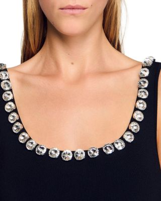 Nelya Embellished Knit Mini Dress