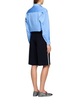 Bermuda Shorts with Rhinestone Band