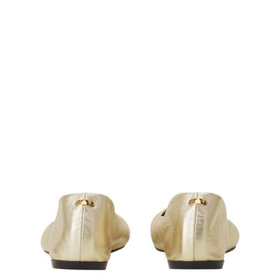  Women&#39;s The Ballerina Flat In Metallic Leather