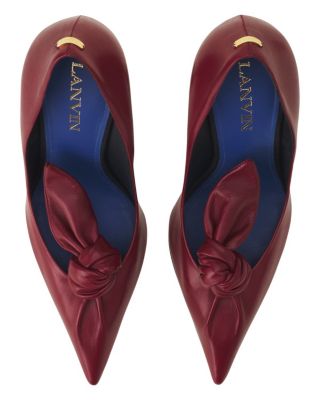 Midnight Step Leather Bow Pump