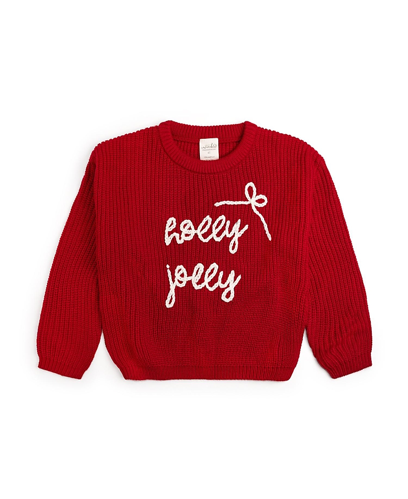 Sweet Wink Girls' Holly Jolly Bow Christmas Knit Sweater - Baby, Little Kid